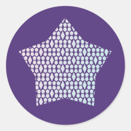 Blale Pastel Dream Honeycomb und Diamond star Runder Aufkleber