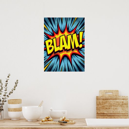 BLAM! Pop Art Comic Poster (Küche)