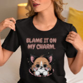 Blame It On My Charm Puppy Tri-Blend Shirt