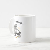 Blame It On The Alcohol Drunk Raccoon Meme Trashed Kaffeetasse (Vorderseite Links)
