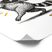 Blame It On The Alcohol Drunk Raccoon Meme Trashed Poster (Ecke)