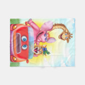 Blamket Funny Animals Fleecedecke (Vorderseite (Horizontal))