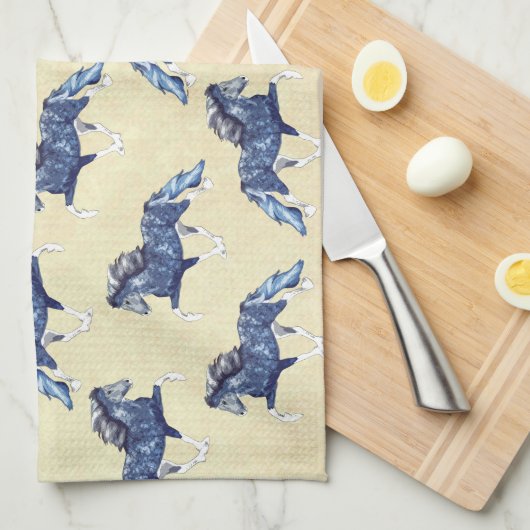 Blámóða 2 geschirrtuch (Viertel Falte)