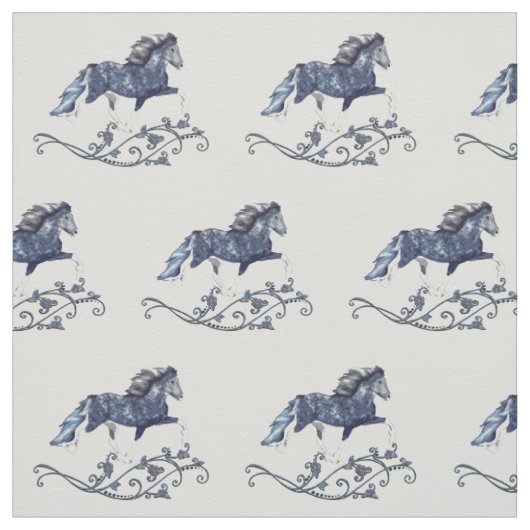 Blámóða Blauer Nebel Stoff (Muster)