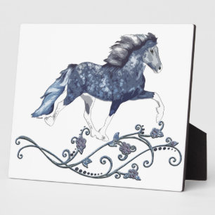 Blámóða Blue Isländisch Horse Fotoplatte