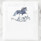 Blámóða Blue Isländisch Horse Rechteckiger Aufkleber (Tasche)