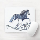 Blámóða Delft Blue Icelandic Horse Mousepad (Mit Mouse)
