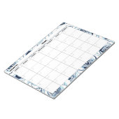 Blanc Blue Rose Blankkalender Notizblock (angewinkelt)