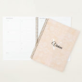 Blanc Cream Batik Elegante Monogram Name Planner Planer (Anzeige)
