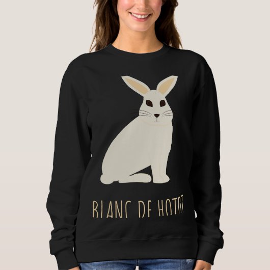 Blanc De Hotot Rabbit Stone Rabbits Bun Bunny Sweatshirt (Vorderseite)