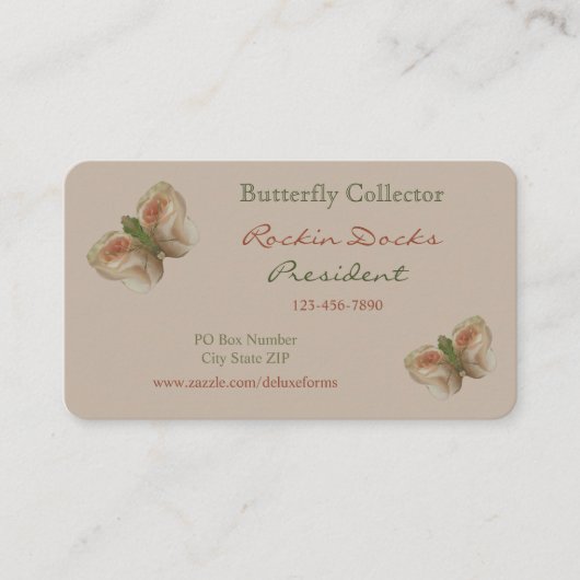 Blanc Water Butterfly Visitenkarte (Vorderseite)