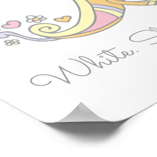 Blanca B Initial Doodle Art Name bedeutet Poster (Ecke)