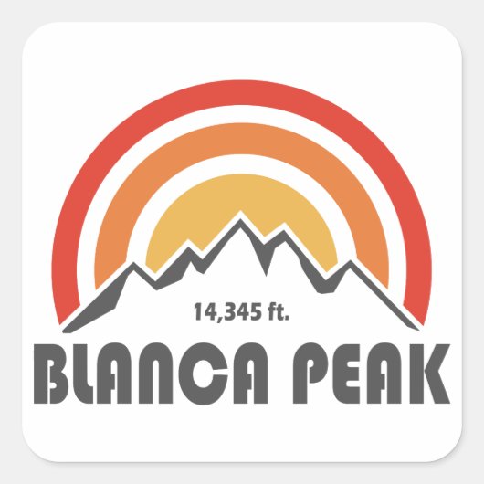 Blanca Peak Quadratischer Aufkleber (Vorderseite)