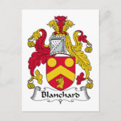 Blanchard-Familienwappen Postkarte (Vorderseite)