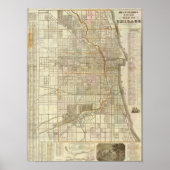 Blanchard-Führerplan von Chicago Poster (Vorne)