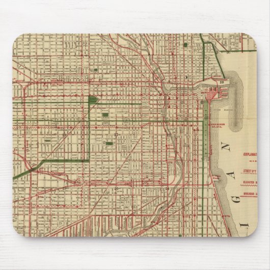 Blanchard-Karte von Chicago Mousepad (Vorne)