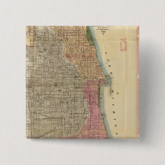 Blanchard-Leitplan von Chicago Button (Vorderseite)