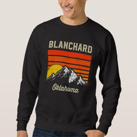 Blanchard Oklahoma Retro City Staat Vintag USA Sweatshirt (Vorderseite)