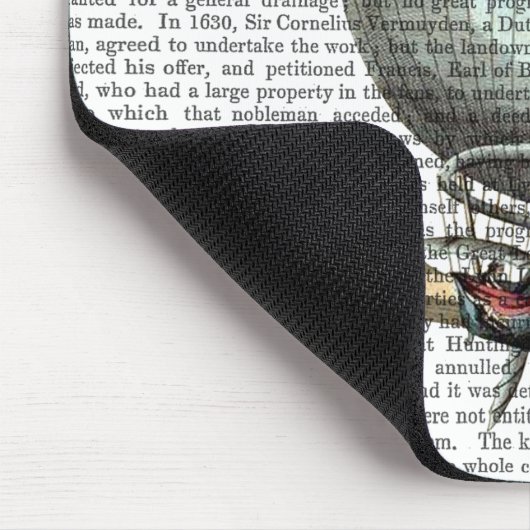 Blanchard Vintage Heißluftballon Mousepad (Ecke)