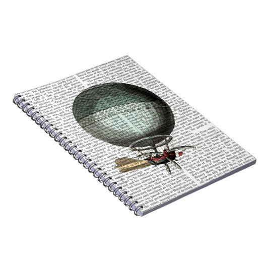 Blanchard Vintage Heißluftballon Notizblock (Rechte Seite)