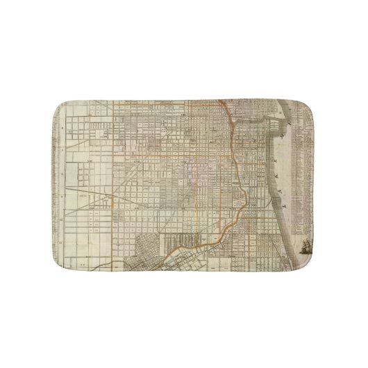Blanchards Führerkarte von Chicago 2 Badematte (Vorderseite)