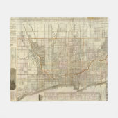 Blanchards Führerkarte von Chicago Fleecedecke (Vorderseite (Horizontal))