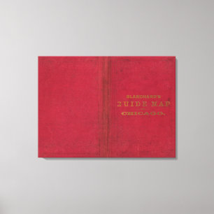 Blanchards Führerkarte von Chicago Leinwanddruck