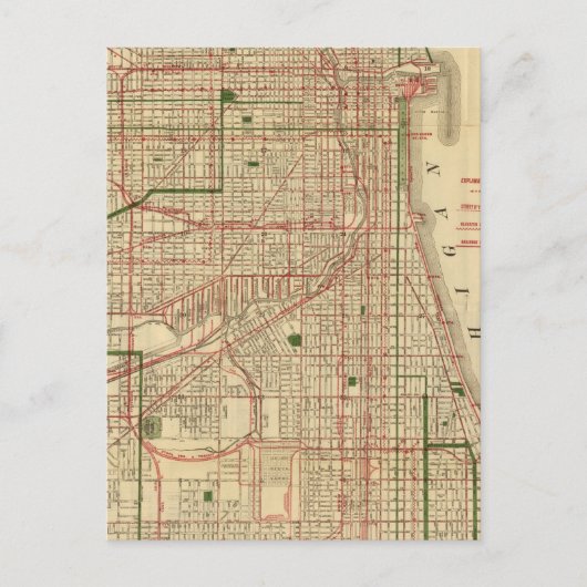 Blanchards Karte von Chicago (Vorderseite)