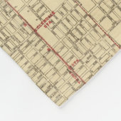 Blanchards Karte von Chicago Fleecedecke (Ecke)
