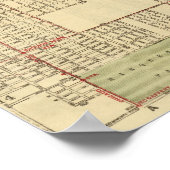 Blanchards Karte von Chicago Poster (Ecke)