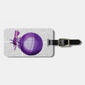 Blanchards Wasserstoff (Lila) Heißluftballon Gepäckanhänger (Vorderseite horizontal)