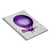 Blanchards Wasserstoff (Lila) Heißluftballon Notizblock (Rechte Seite)