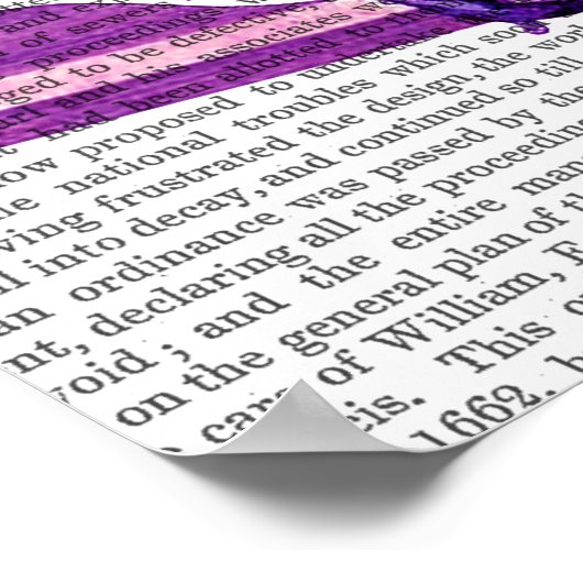 Blanchards Wasserstoff (Lila) Heißluftballon Poster (Ecke)