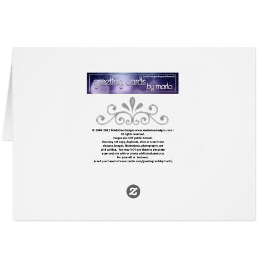 Blanche Blankoblumen Blankokarte (Rückseite Horizontal)