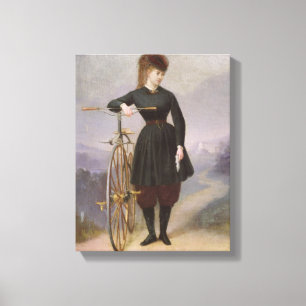 Blanche d'Antigny und ihr Velocipede Leinwanddruck