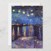 Blanche Einladung, van Gogh Sternennacht Einladung (Rückseite)