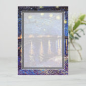 Blanche Einladung, van Gogh Sternennacht Einladung (Stehend Vorderseite)