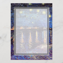 Blanche Einladung, van Gogh Sternennacht Einladung