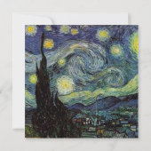 Blanche Einladung, van Gogh Sternennacht Einladung (Rückseite)