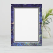 Blanche Einladung, van Gogh Sternennacht Einladung (Stehend Vorderseite)