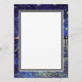 Blanche Einladung, van Gogh Sternennacht Einladung