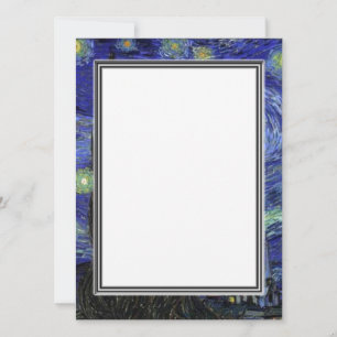 Blanche Einladung, van Gogh Sternennacht Einladung