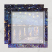 Blanche Einladung, van Gogh Sternennacht Einladung (Vorne/Hinten)