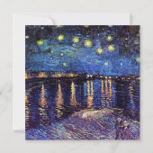 Blanche Einladung, van Gogh Sternennacht Einladung (Rückseite)
