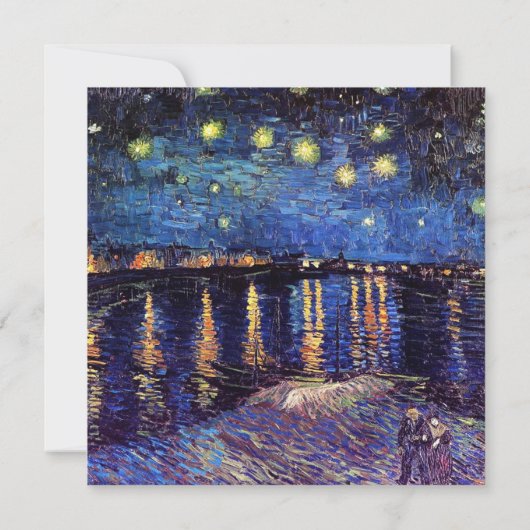 Blanche Einladung, van Gogh Sternennacht Einladung (Rückseite)