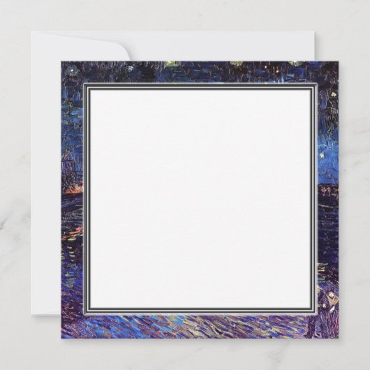Blanche Einladung, van Gogh Sternennacht Einladung (Vorderseite)