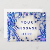 Blanche Flankenmeldung des Party "Blue Ribbon" Con Einladungspostkarte (Vorne/Hinten)