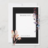 Blanche Hochzeit für klassische Wasserfarben-Blätt Dankeskarte (Vorderseite)