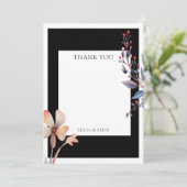 Blanche Hochzeit für klassische Wasserfarben-Blätt Dankeskarte (Stehend Vorderseite)