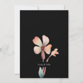 Blanche Hochzeit für klassische Wasserfarben-Blätt Dankeskarte (Rückseite)